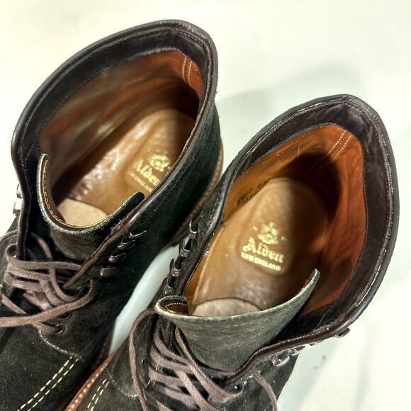 RARE Alden Indy D8922HC Mocc Toe Boot (Reverse Earth Chamois) Black VGUC 8.5 - Picture 11 of 11